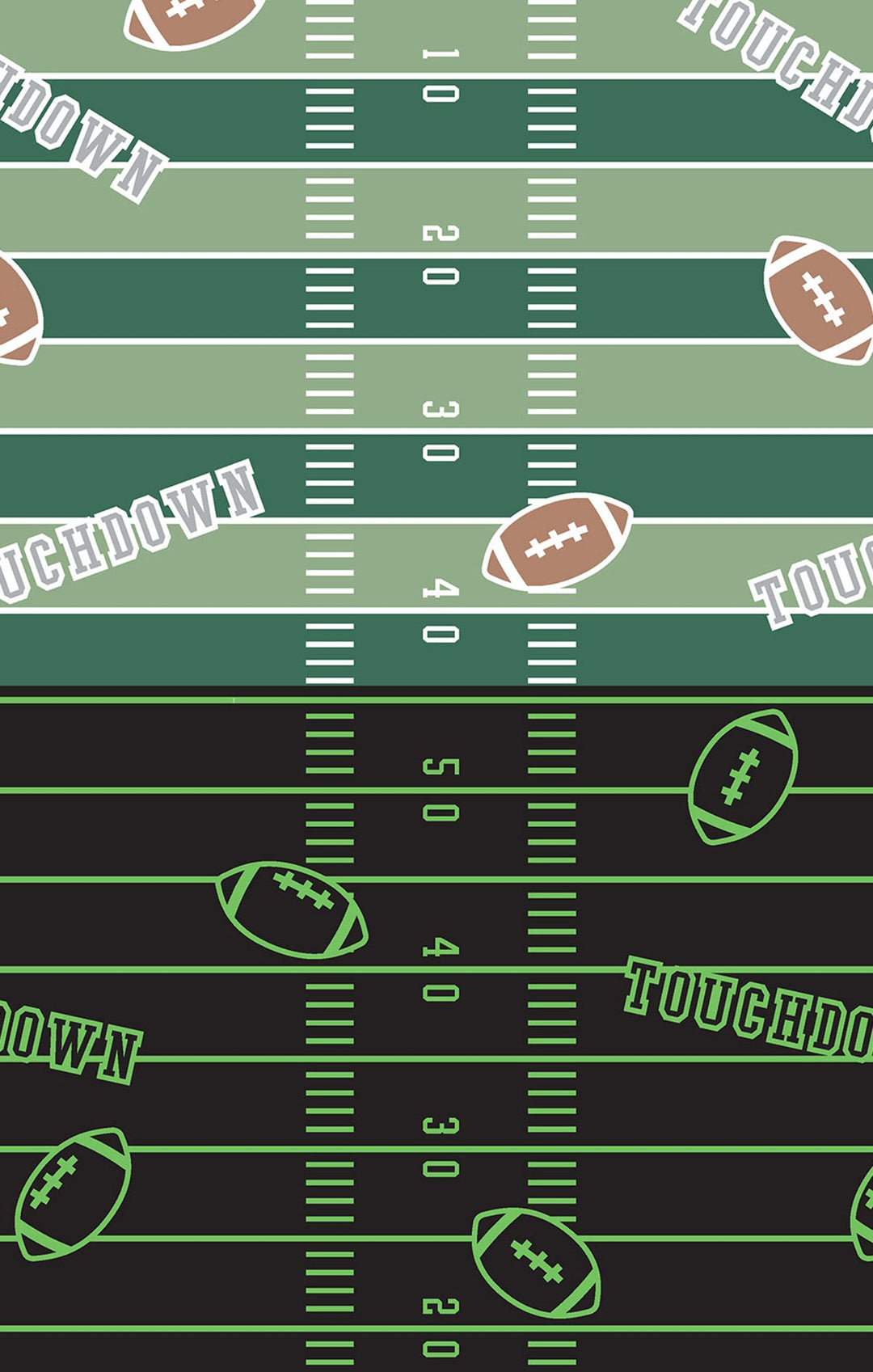 Football Field Glow in the Dark Zipper Romper