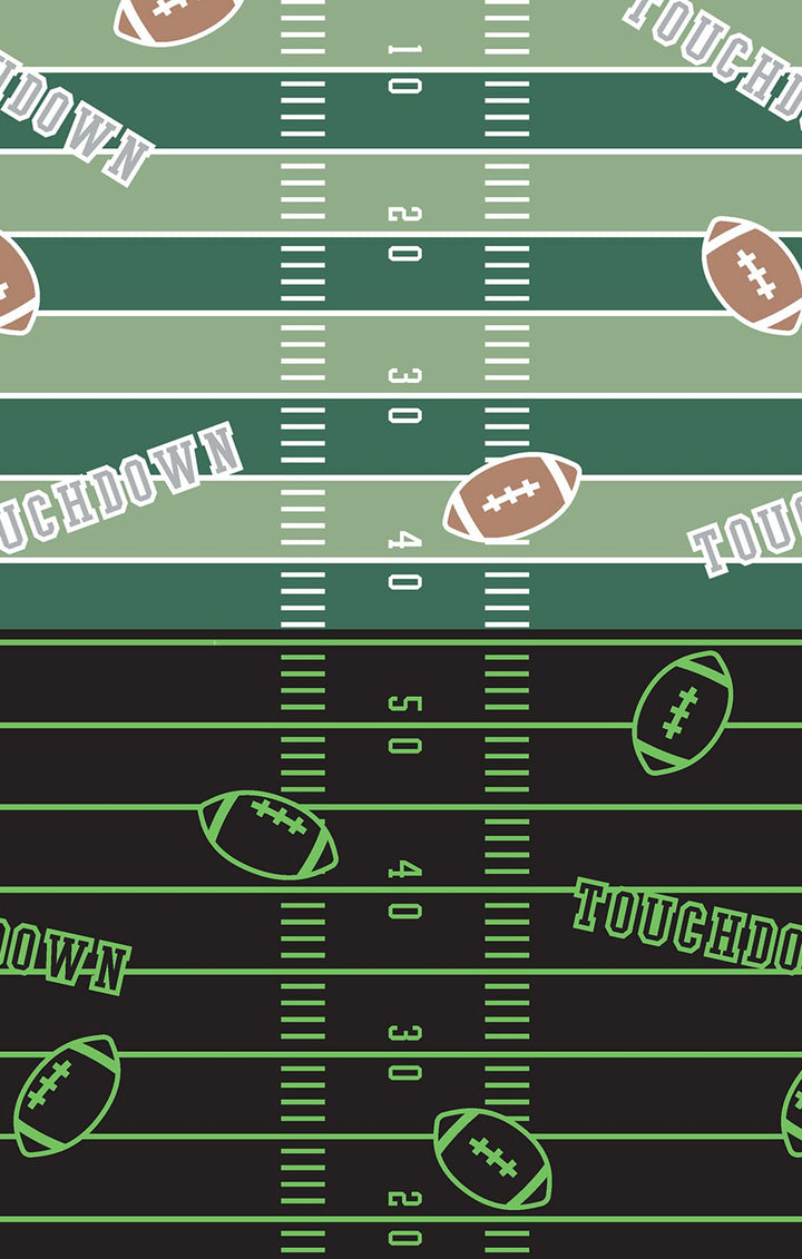 Football Field Glow in the Dark Zipper Romper