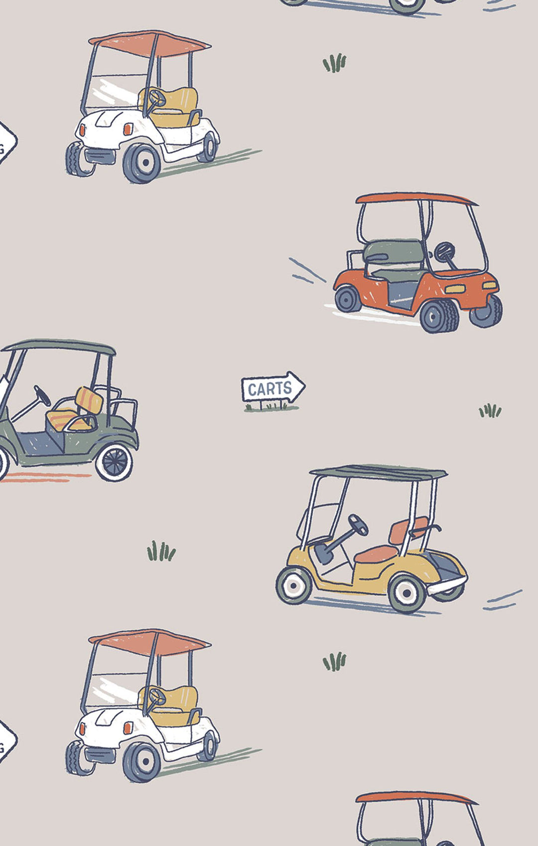 Zooming Golf Carts L/S Loungewear Set