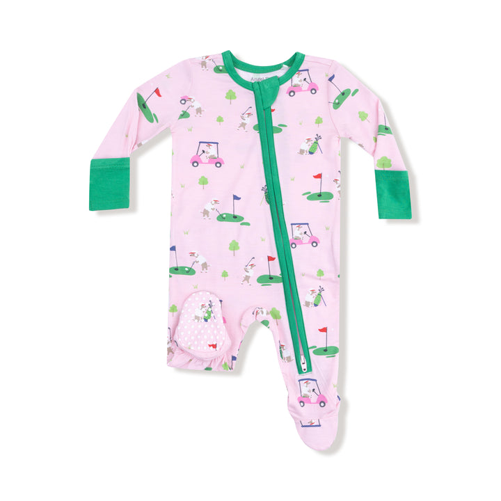 Dog Gone Golf Pink Ruffle Footie
