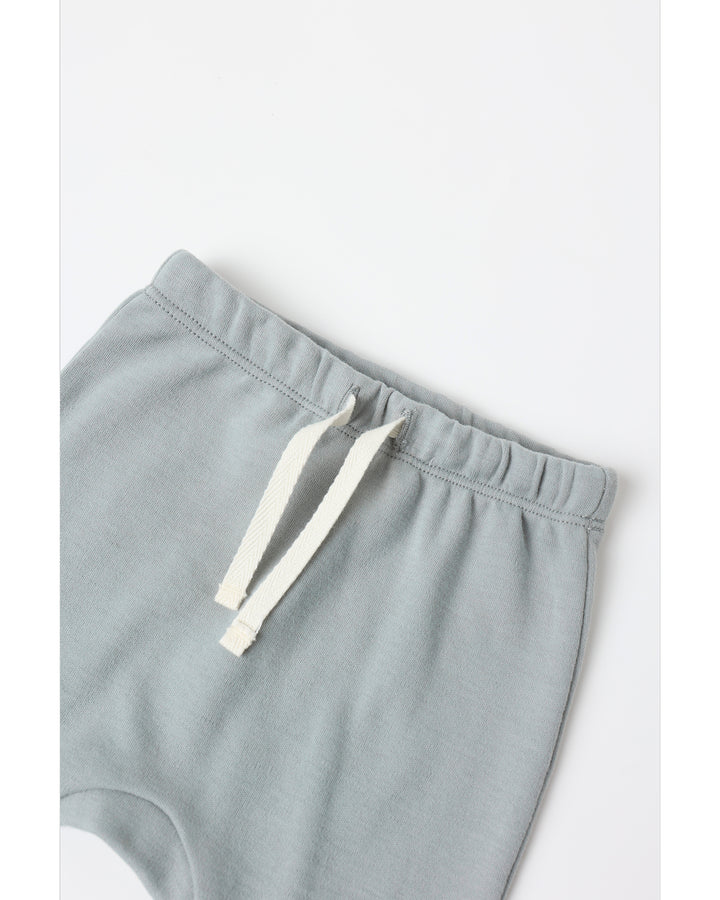 Wrap Top + Footed Pant Set | Steel Blue