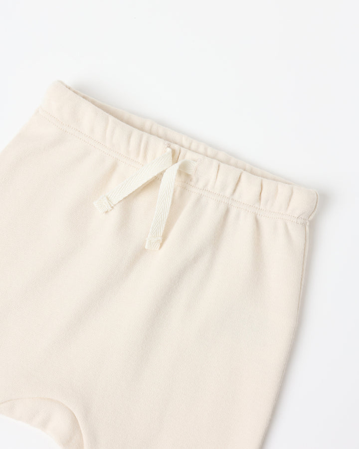 Wrap Top + Footed Pant Set | Natural