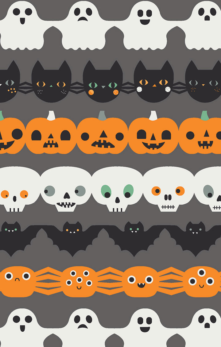 Halloween Paper Garland Glow in the Dark Zipper Romper
