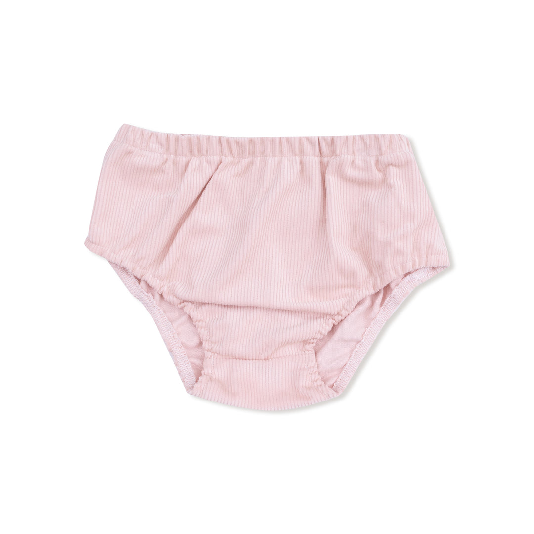 Corduroy Ruffled Jumper Veiled Pink