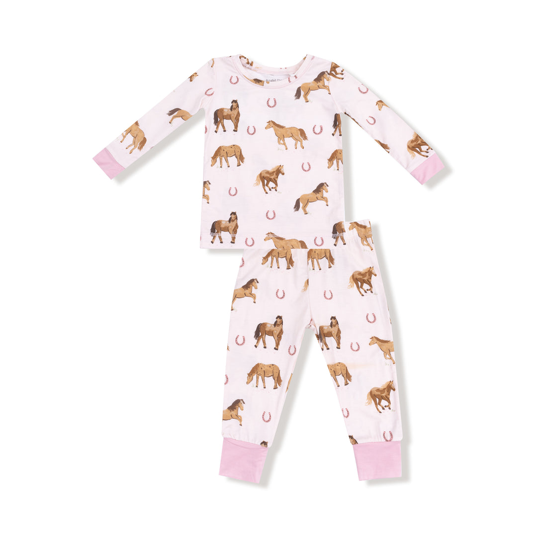 Horses Pink L/S Loungewear Set