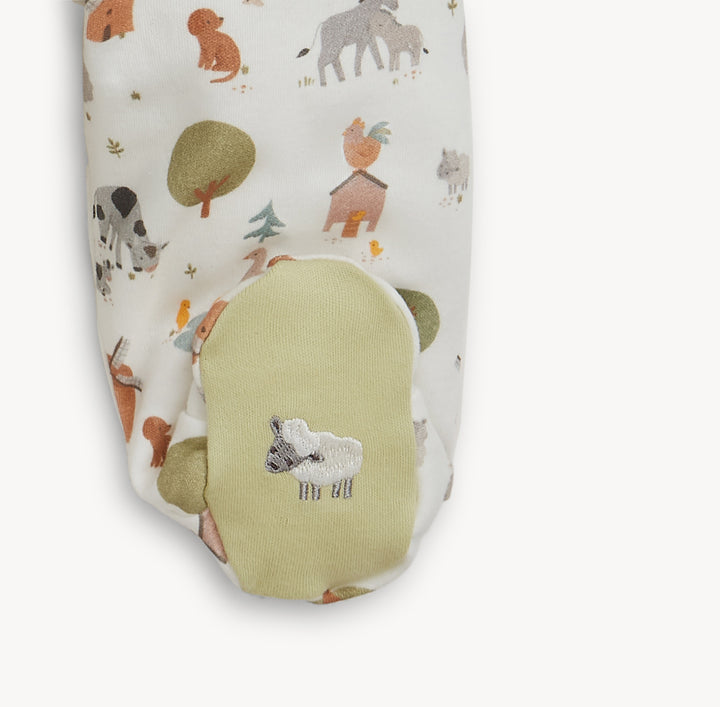 Funny Farm Organic Cotton Footie