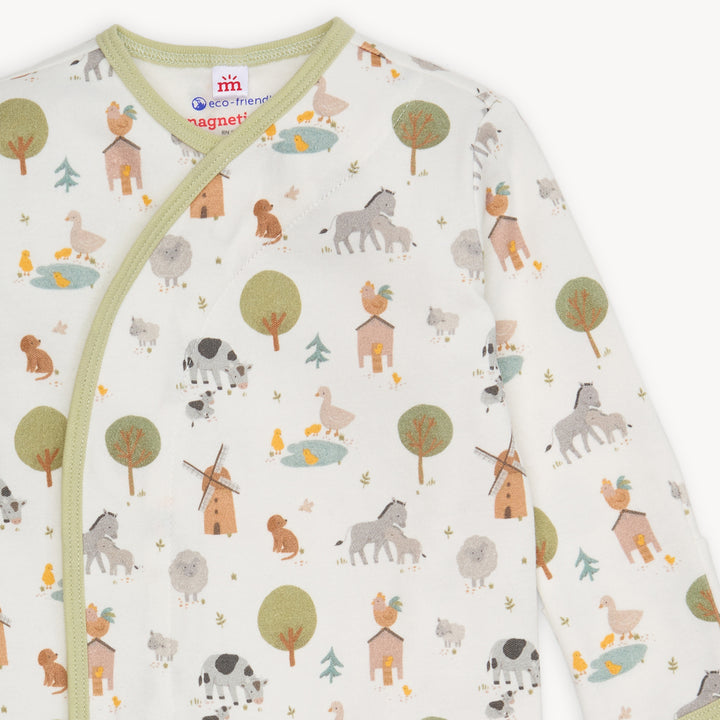 Funny Farm Organic Cotton Gown & Hat