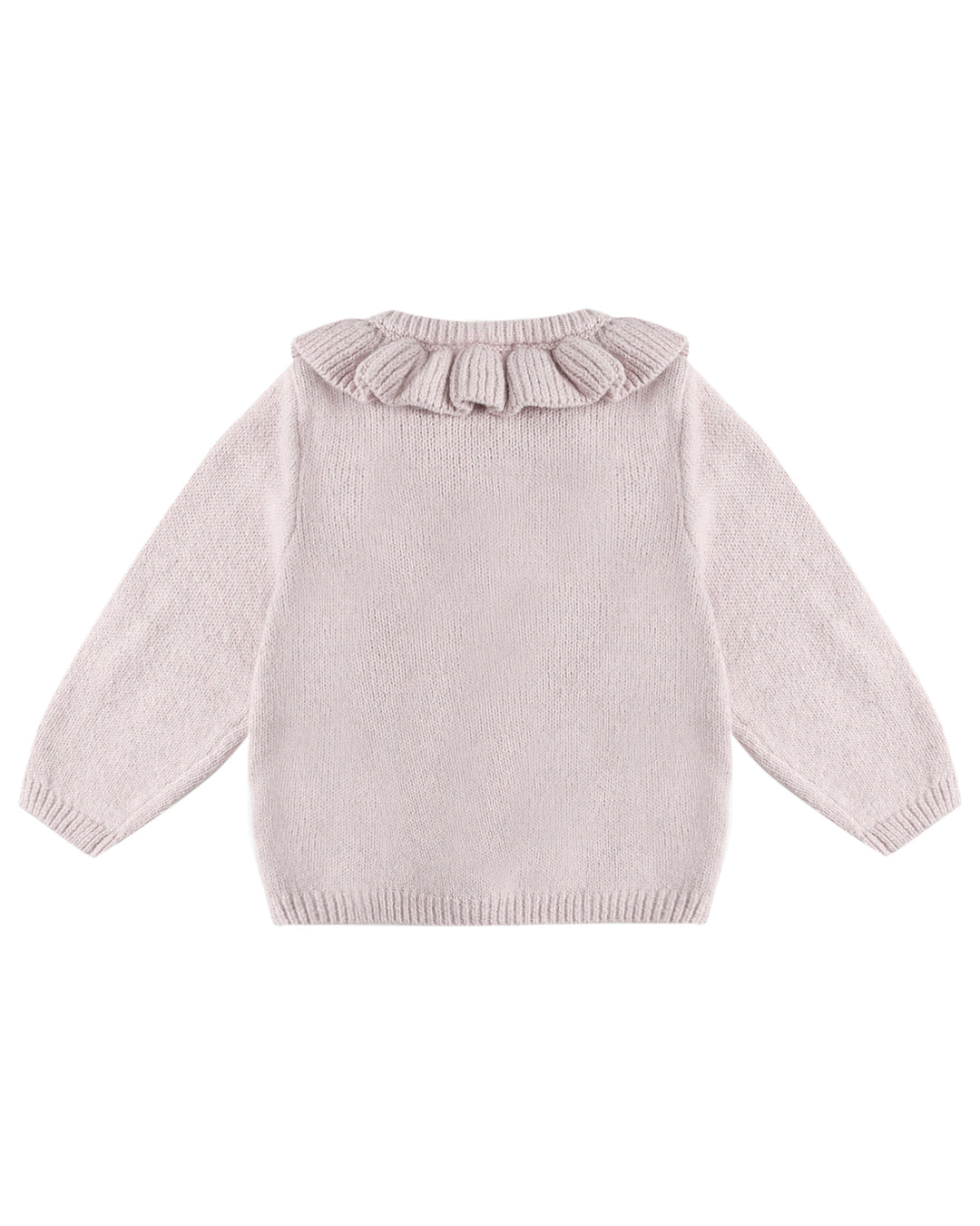 Ruffle Collar Cardigan - Lilac