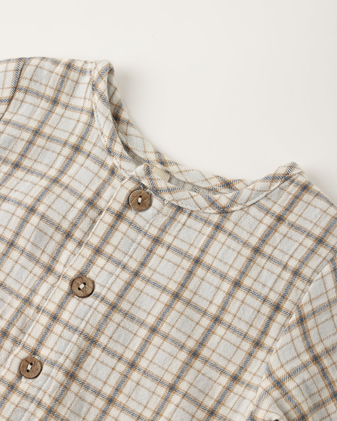 Pocketed Woven Jumpsuit - Blue Plaid
