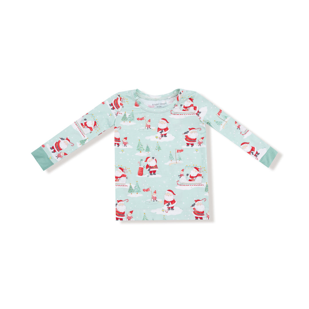 Golfing Santa And Elves - L/s Loungewear Set
