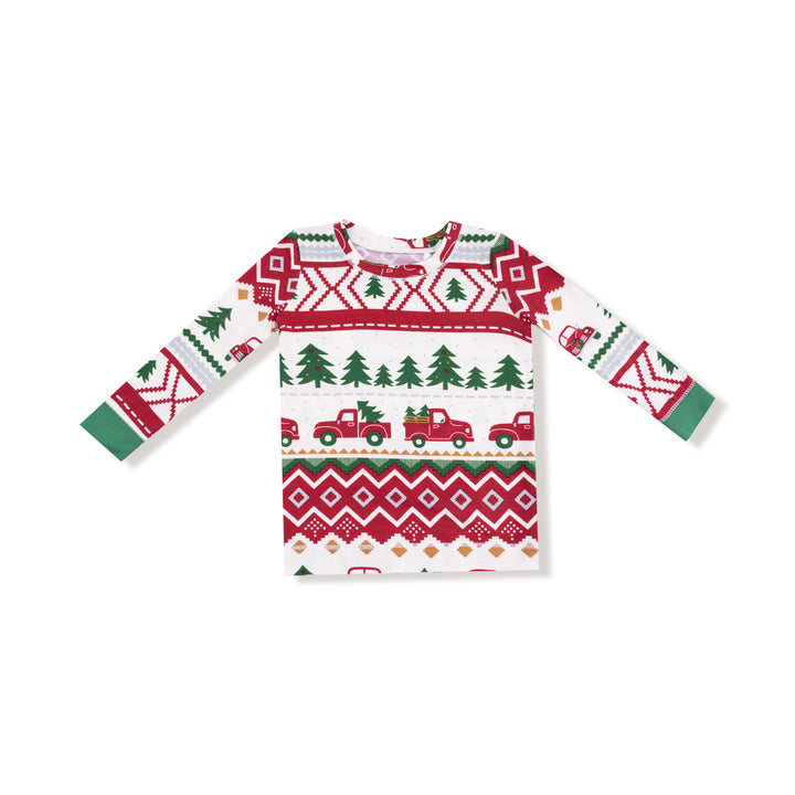 Red Truck Fair Isle - L/s Loungewear Set