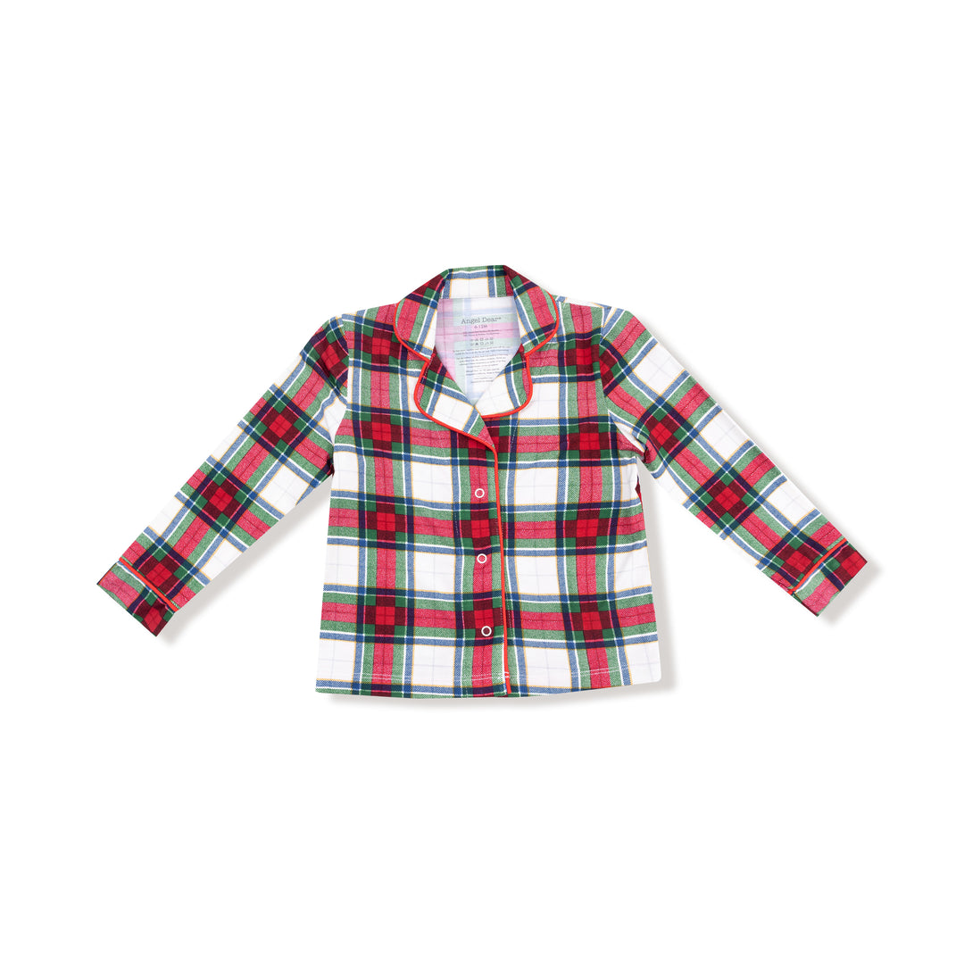 Holiday Plaid - Kids L/s Coat Style W/ Pant