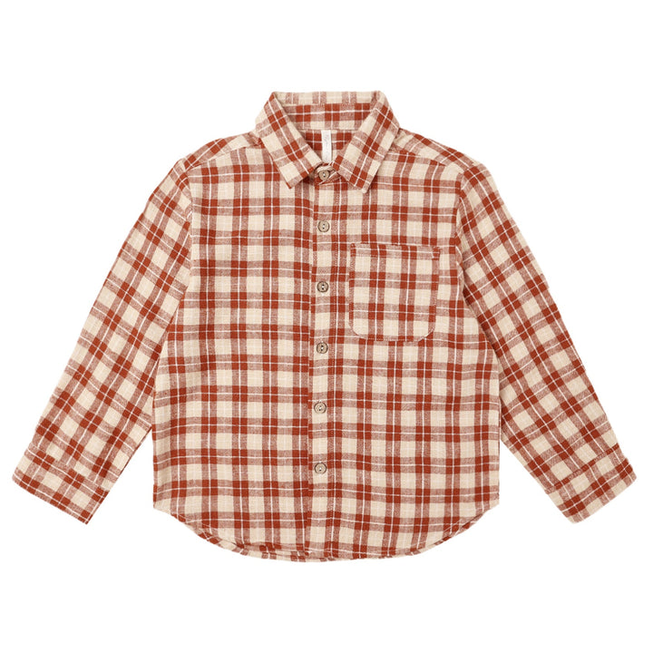 Collared L/S Shirt - Red Plaid