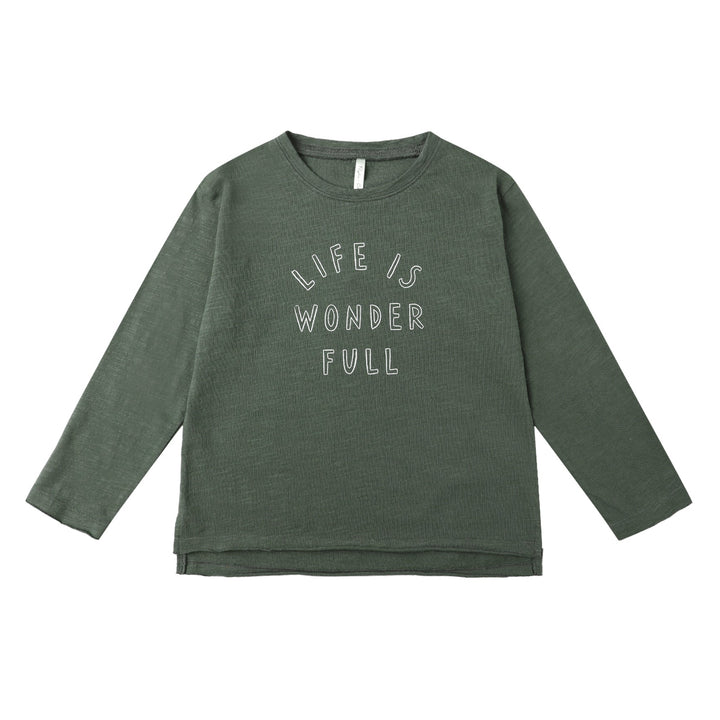 Raw Edge L/S Tee - Life is Wonder Full