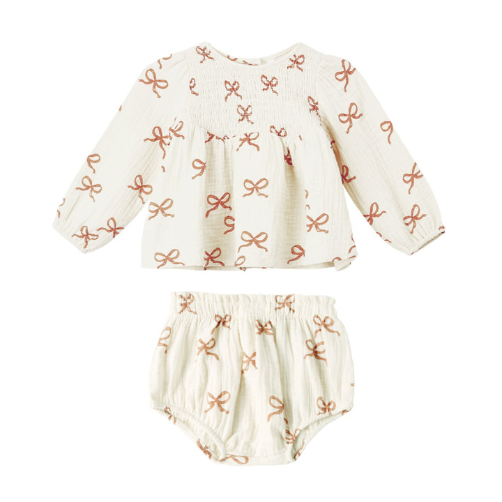 Sophia Top + Bloomer Set - Ruby Bows