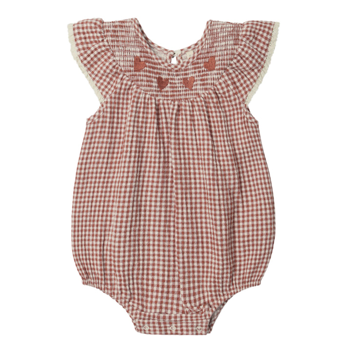 Lenore Romper - Red Gingham