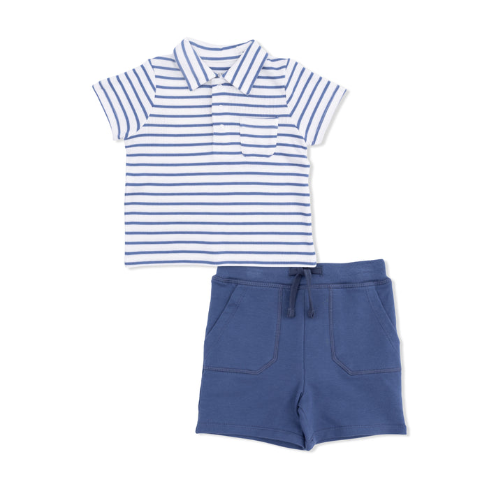 Navy Stripe - Polo W/ Everyday Short