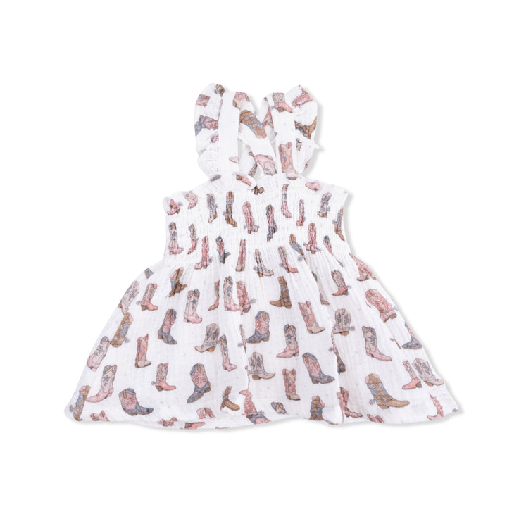 Cowgirl Boots - Smocked Top W/ Bloomer