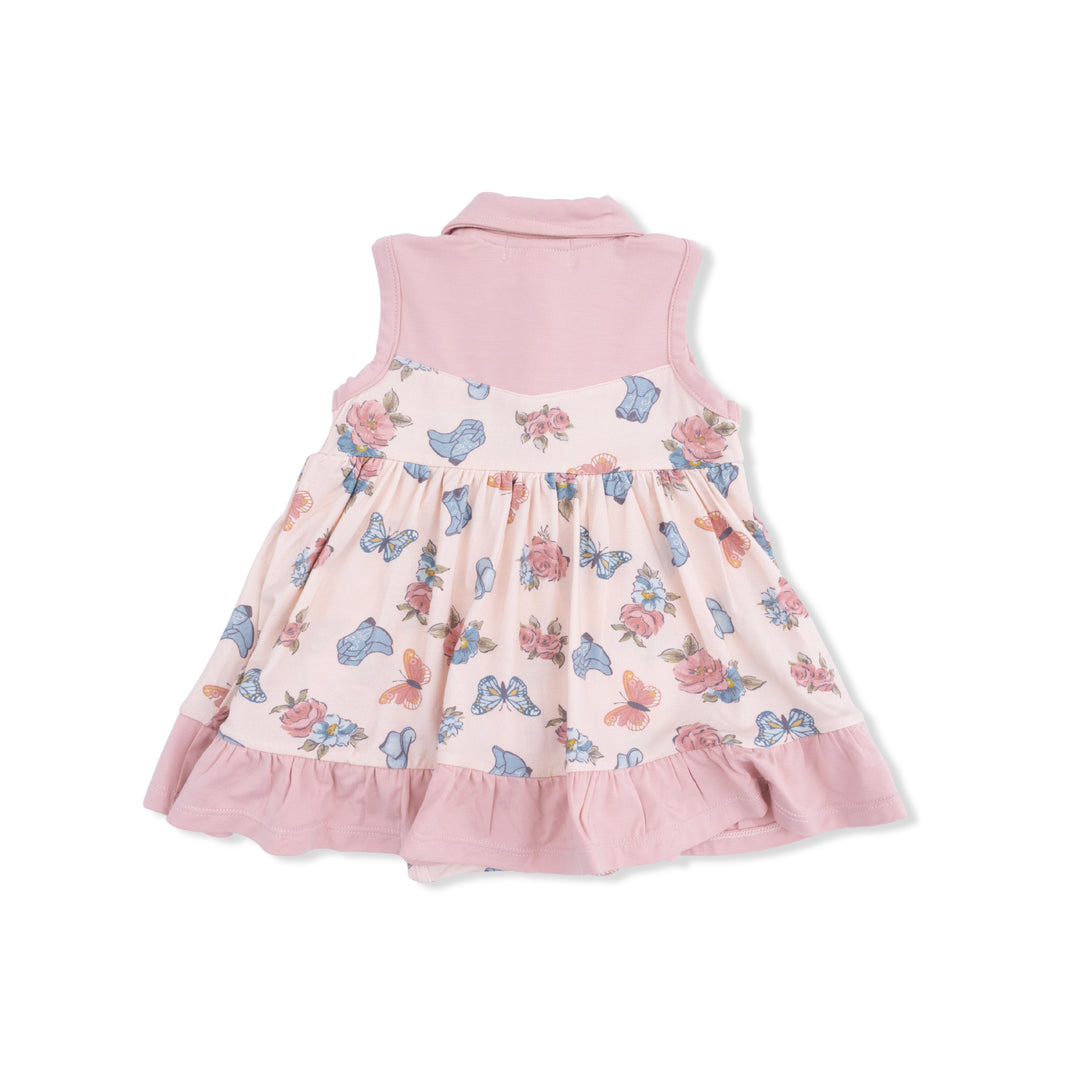 Country Girl Boots - Cowboy Bodysuit Dress