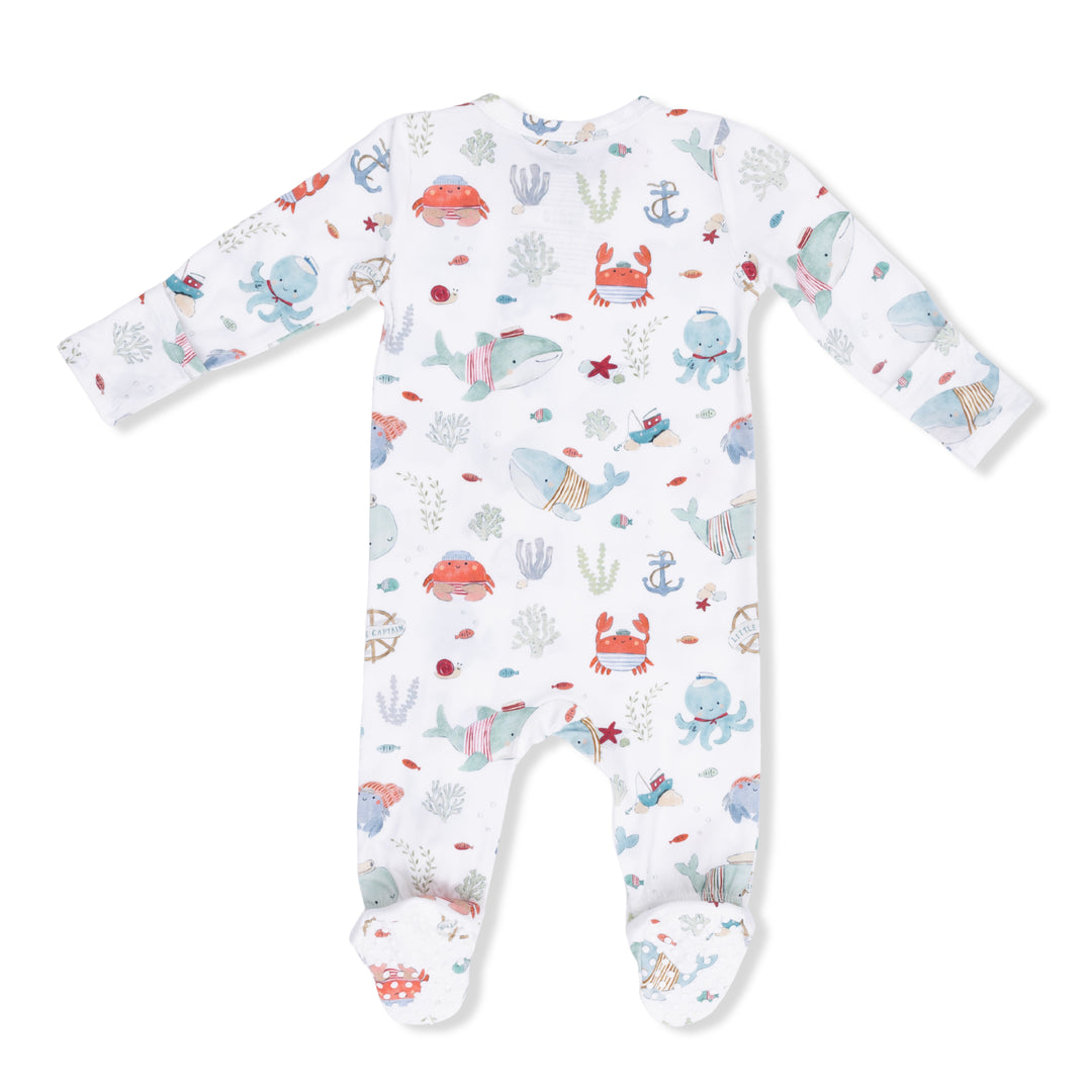 Sailor Sea Creatures - 2 Way Zipper Footie