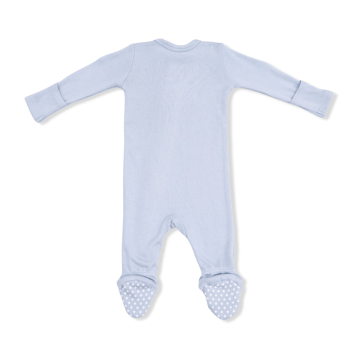 Niagara Mist Rib - 2 Way Zipper Footie