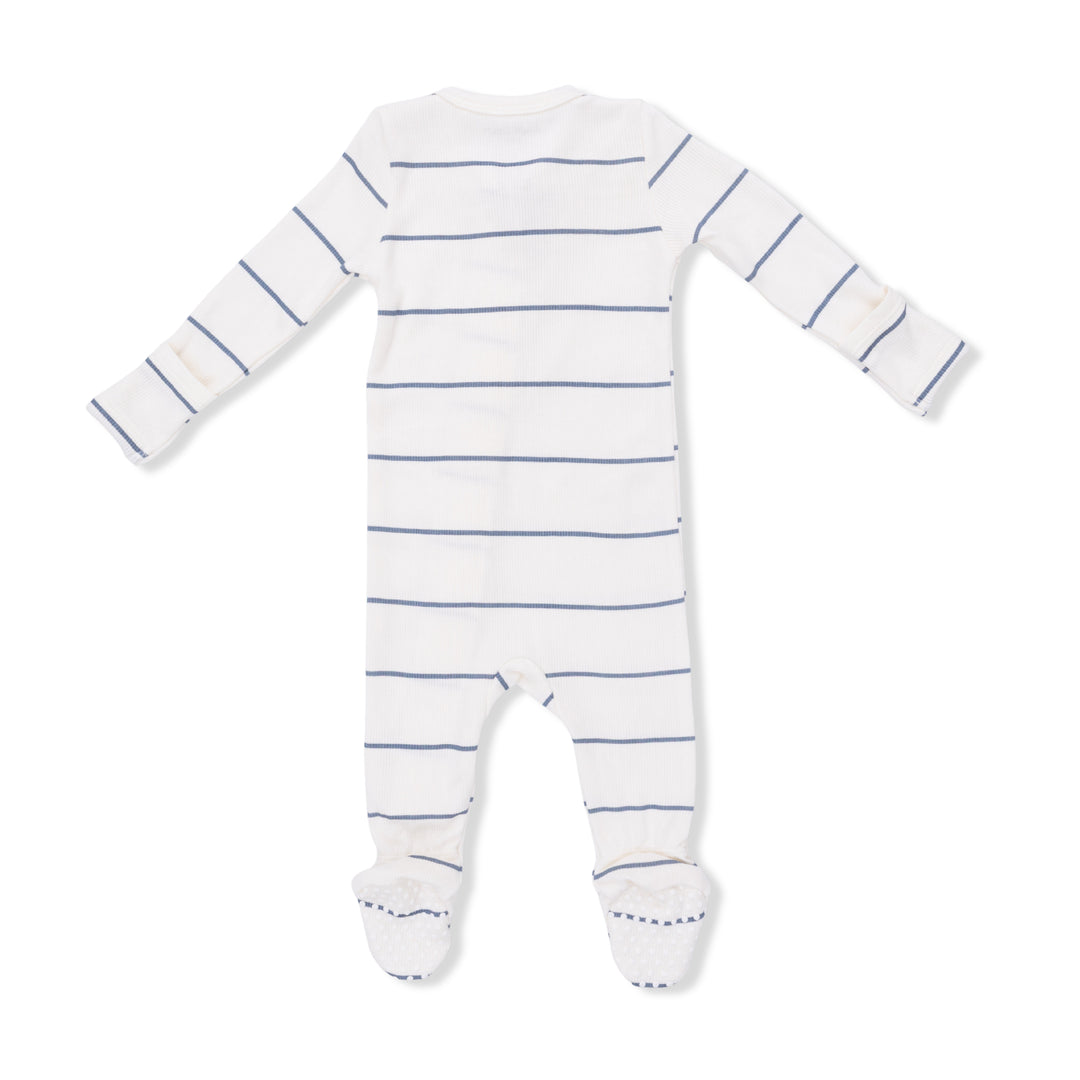 Vintage Stripe - 2 Way Zipper Footie