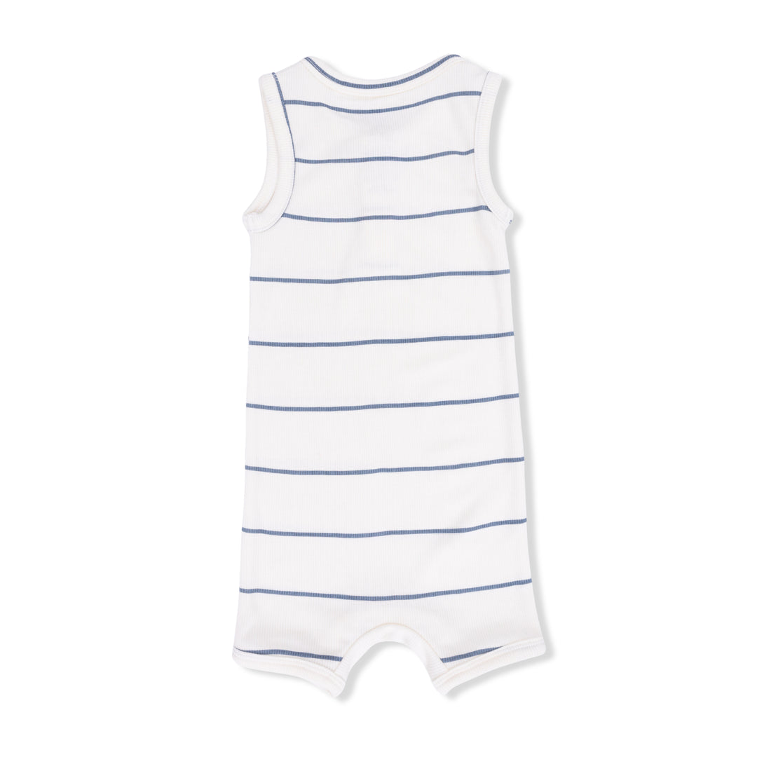 Vintage Stripe - Henley Shortie Romper
