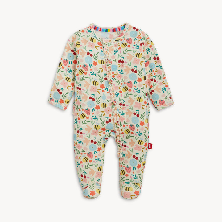 Honey Blossom Footie W Ruffle