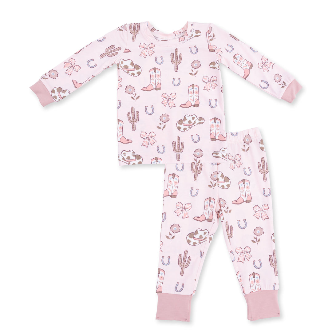 Cowgirl Boots and Bows L/S Loungewear Set