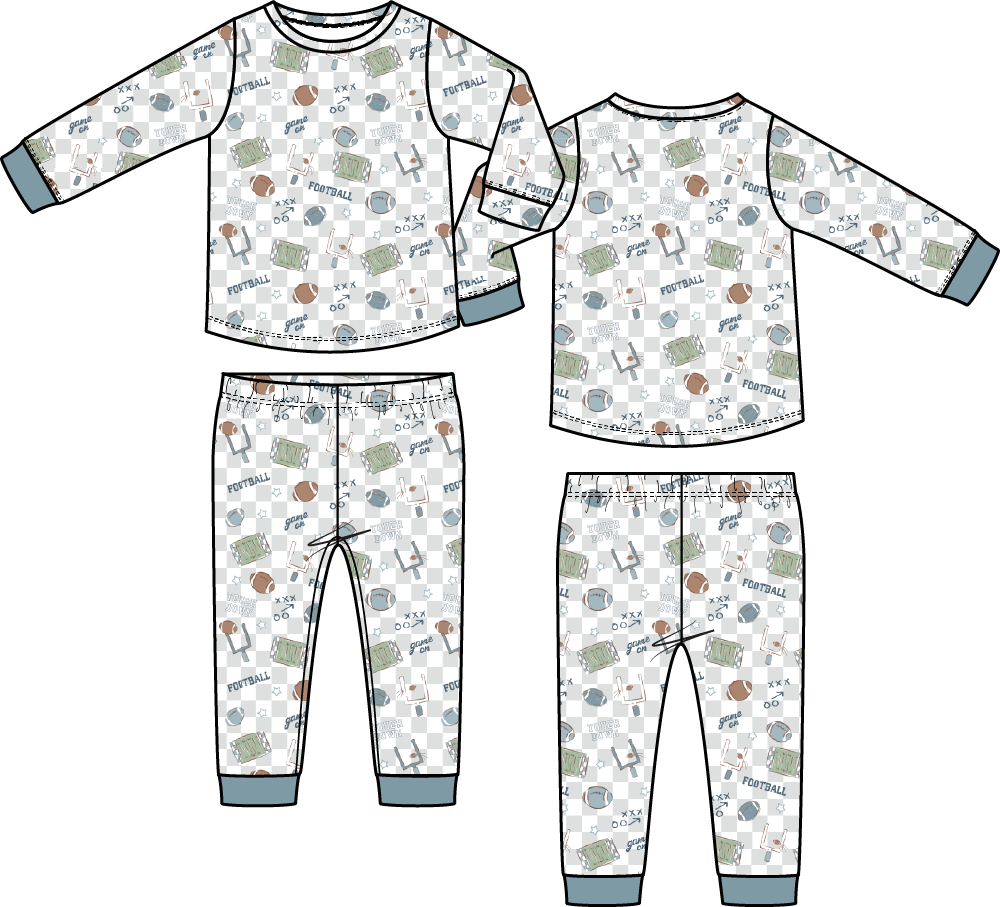 Football Check L/S Loungewear Set