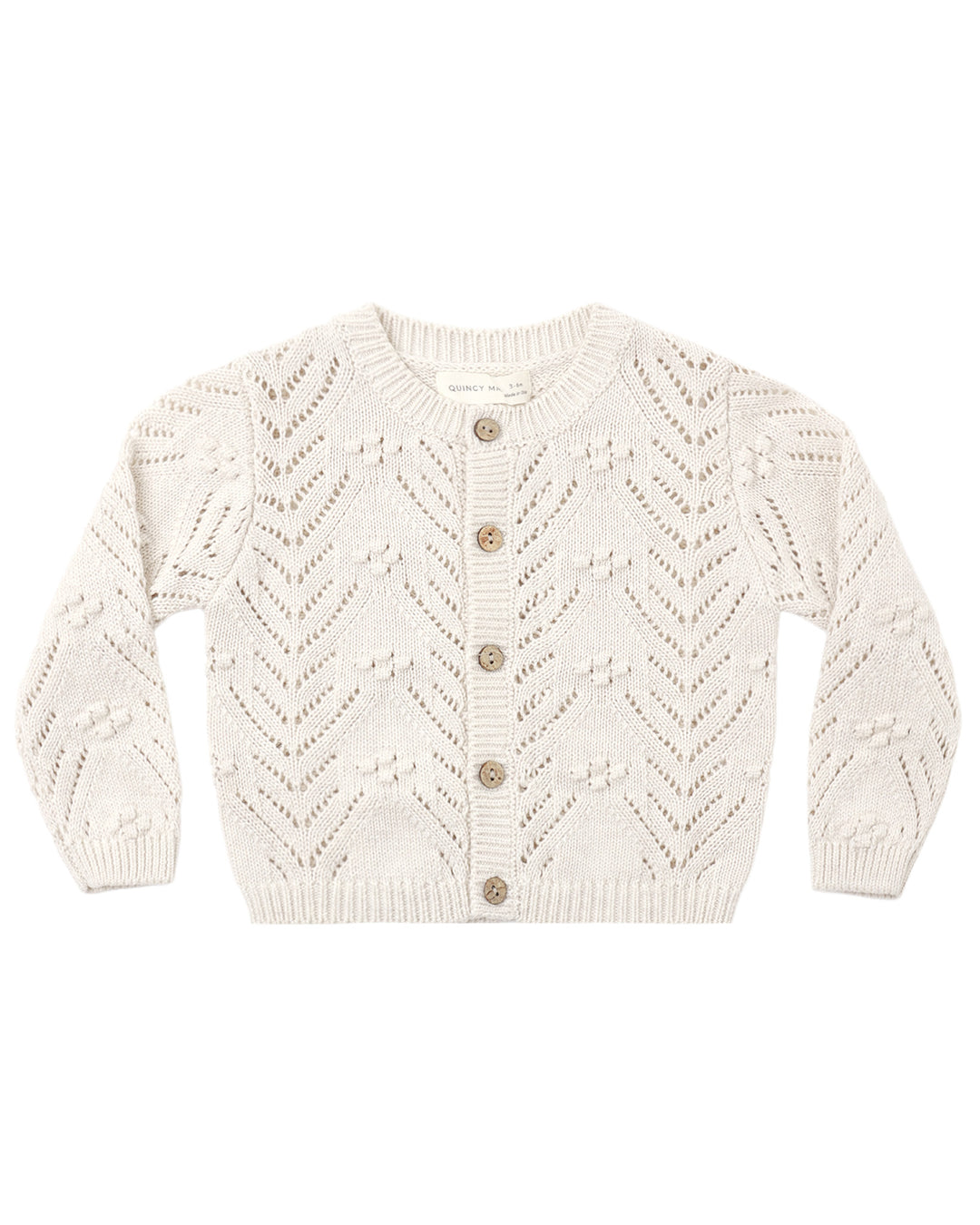 KNIT CARDIGAN HEATHERED OATMEAL