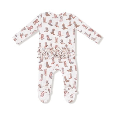 Future Cowgirl 2 Way Zipper Ruffle Footie