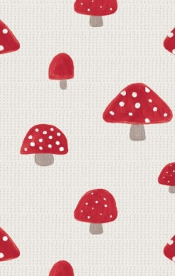 Painterly Mushrooms 2 Way Zipper Footie