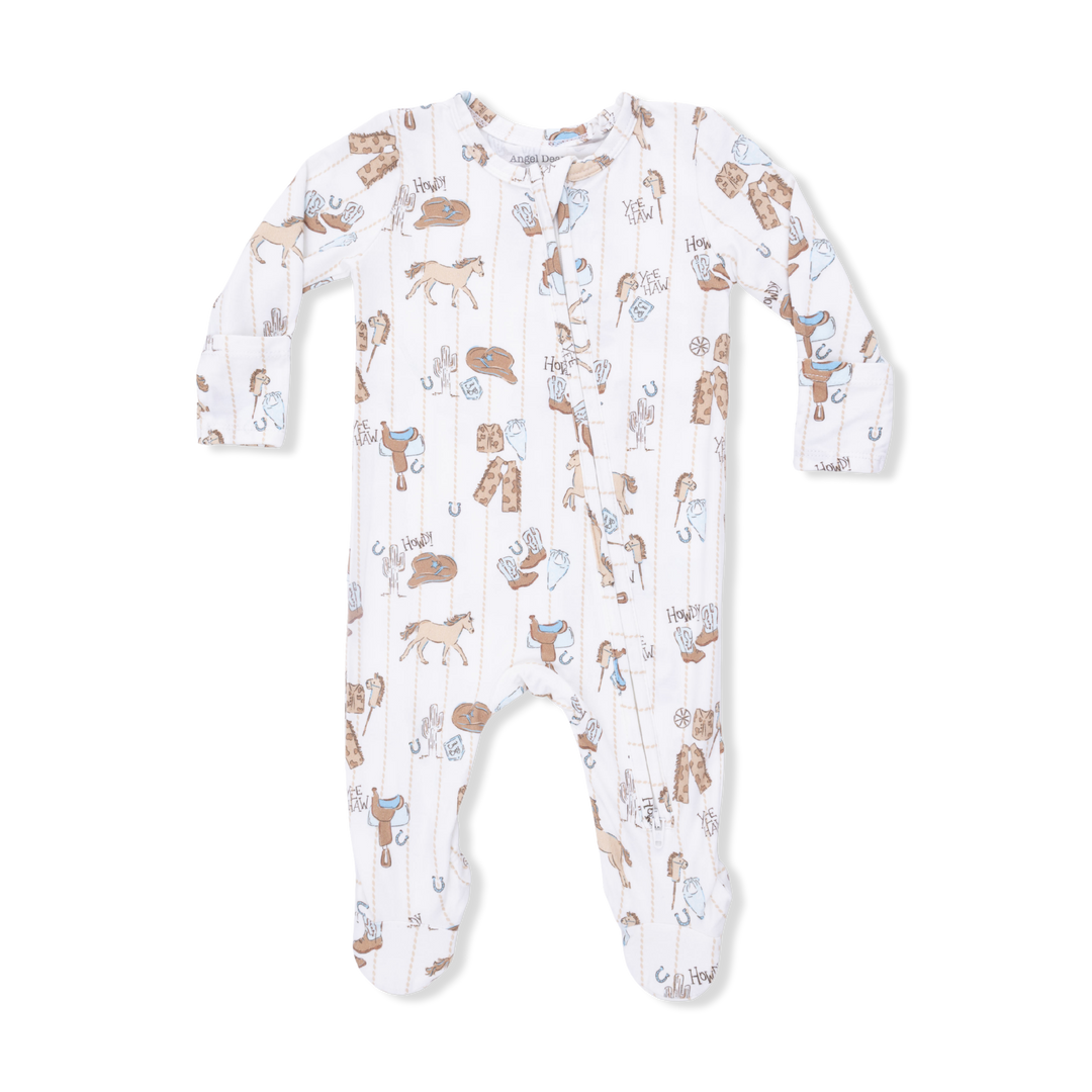 Cowboy Nursery - 2 Way Zipper Footie