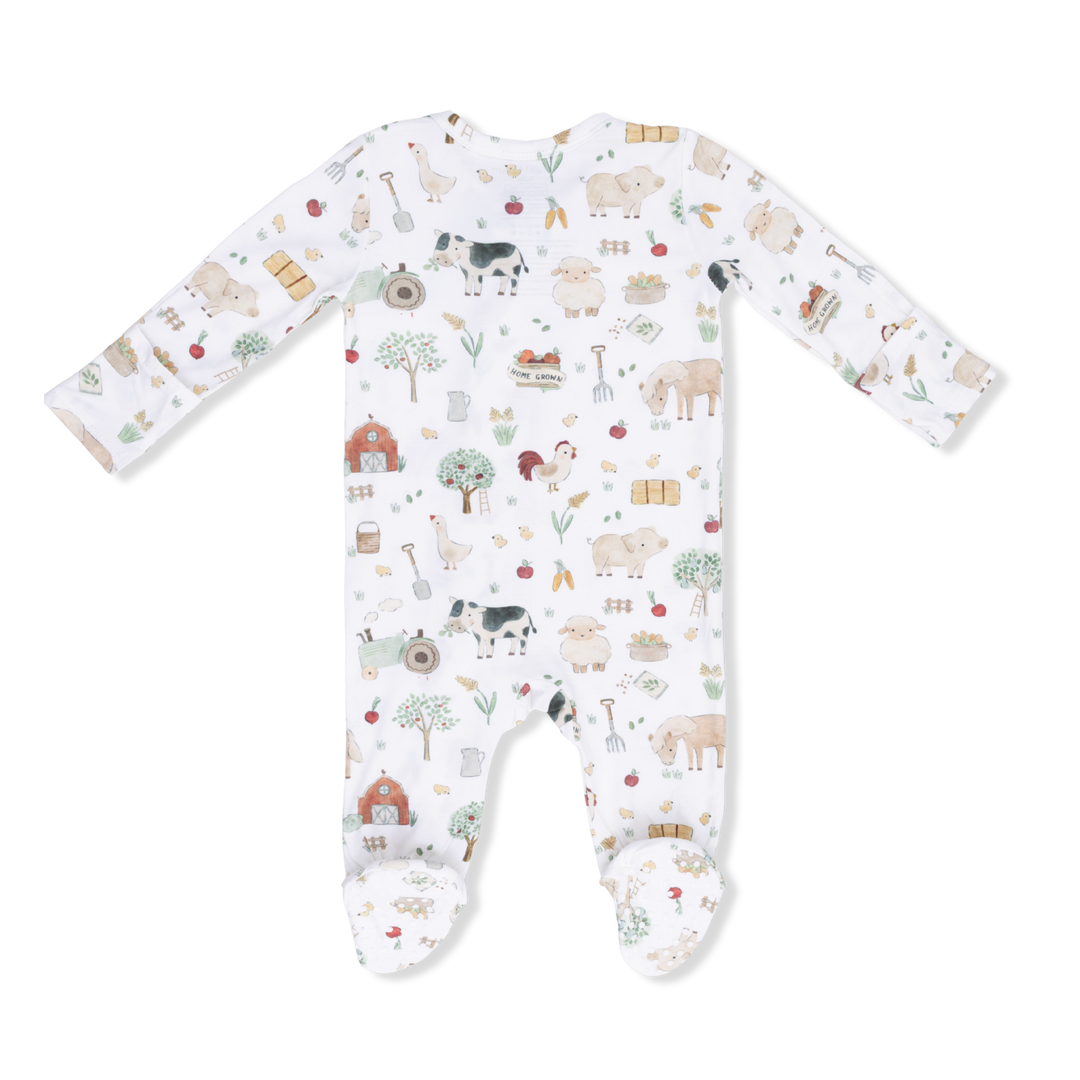Cute Farm Animals - 2 Way Zipper Footie