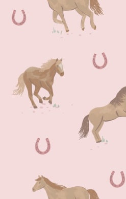 Horses Pink 2 Way Zipper Ruffle Footie