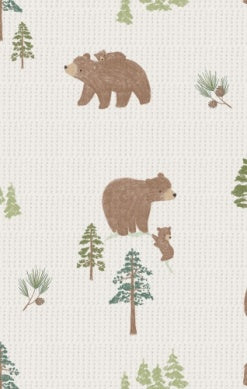 Sweet Brown Bears 2 Way Zipper Footie