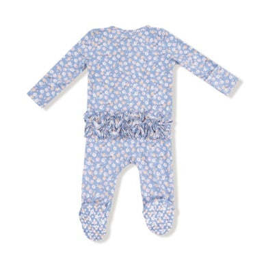 Country Calico 2 Way Zipper Ruffle Footie