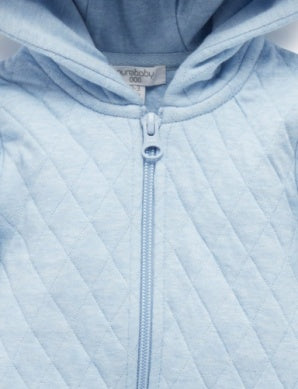 Soft Blue Quilted Growsuit