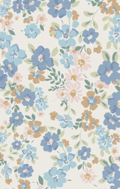 Sweet Rose Calico 2 Way Zipper Ruffle Footie