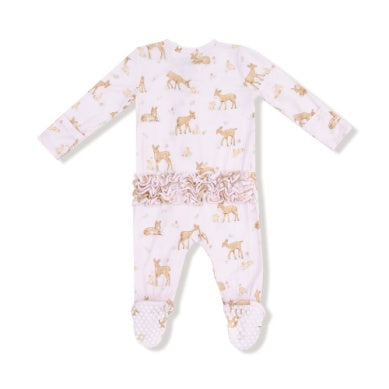 Little Fawn 2 Way Ruffle Zipper Footie