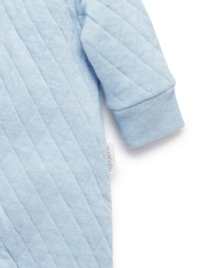 Soft Blue Quilted Growsuit