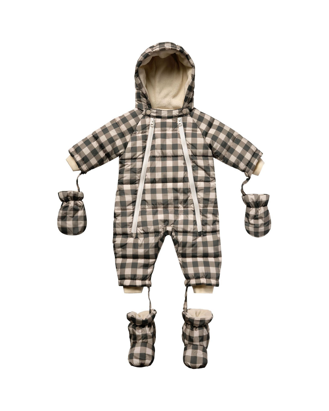 Snow Puffer Suit- Charcoal Check