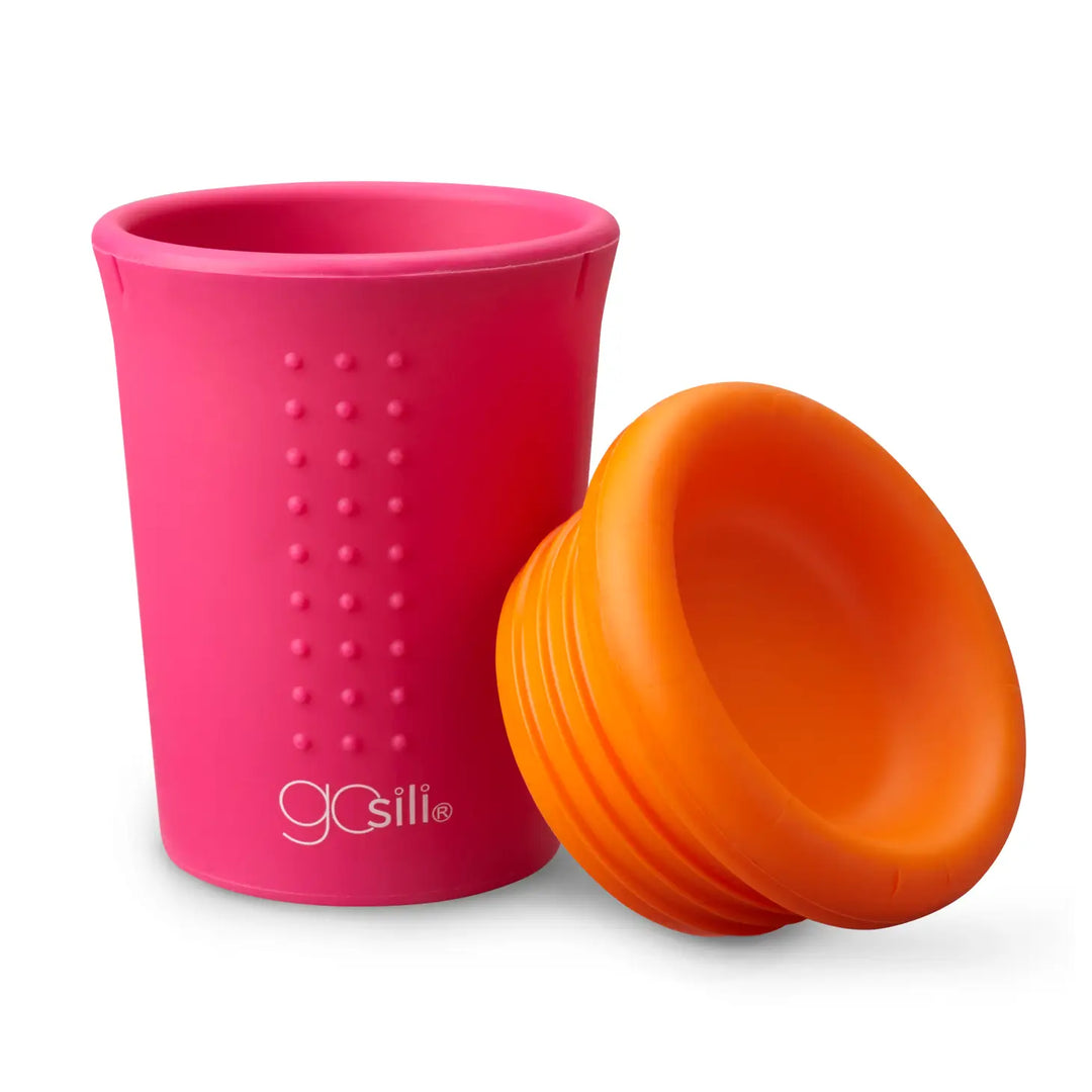 Oh! No Spill Cup Orange/Hot Pink