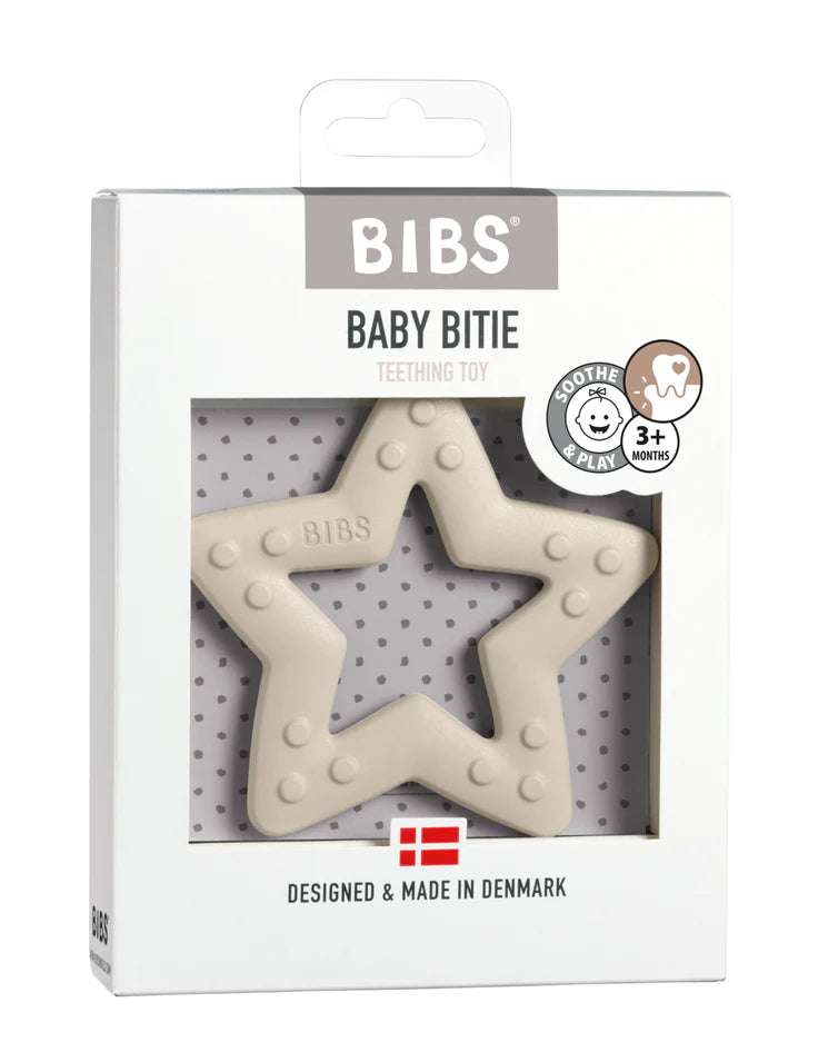 BIBS Baby Bitie Star - Ivory BIBS One Size   [variant_option4] [variant_option5] [variant_option6] [variant_option7] [variant_option8] [variant_option9] 1