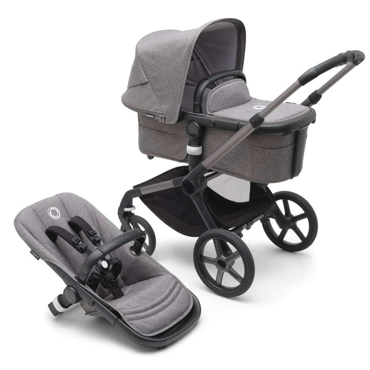 Bugaboo Fox5 Complete Stroller Bugaboo Graphite/ Grey Melange / Grey Melange   [variant_option4] [variant_option5] [variant_option6] [variant_option7] [variant_option8] [variant_option9] 1