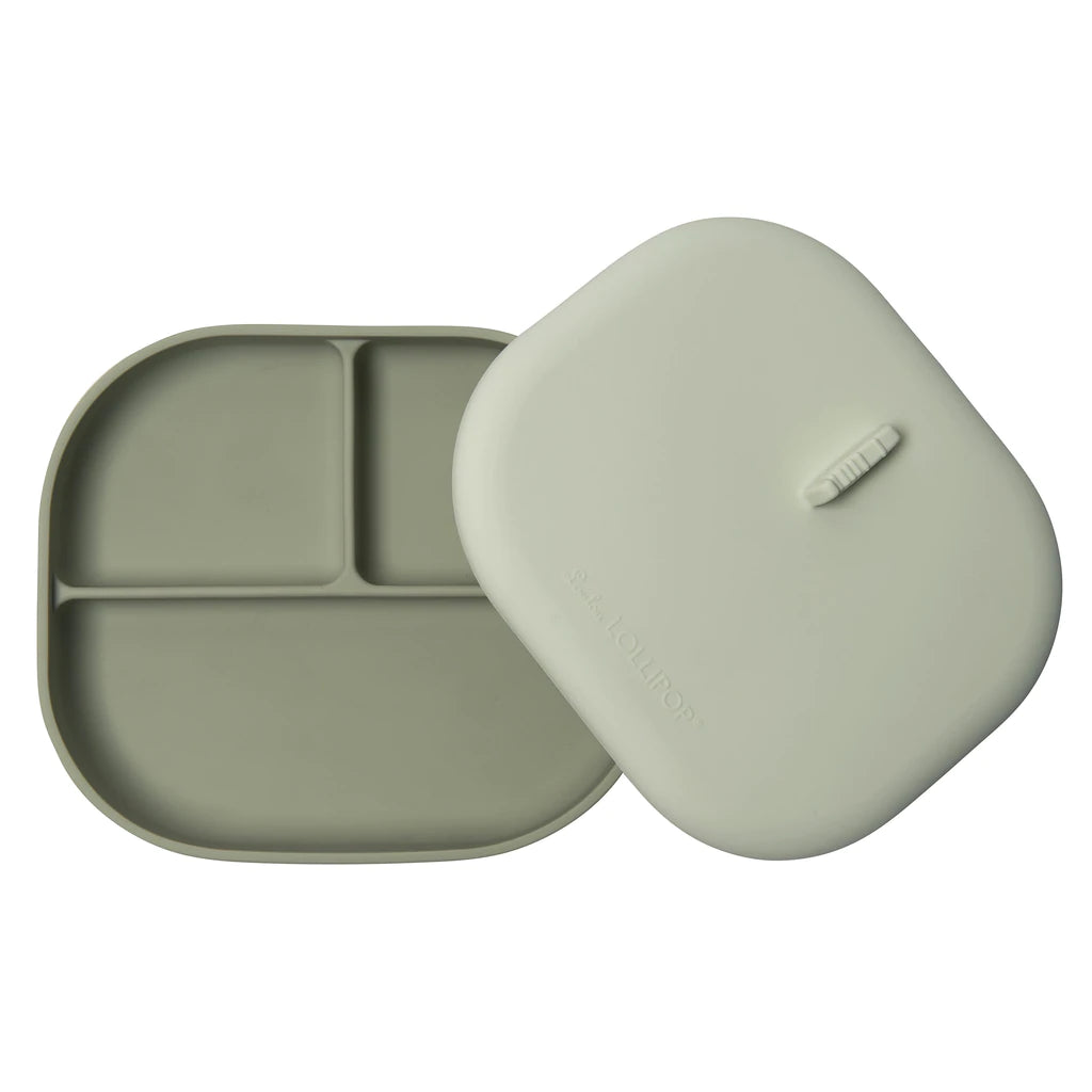 Divided Plate with Lid- Sage