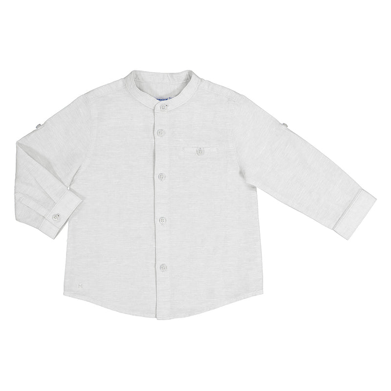 L/S Light White Mao Shirt 1116