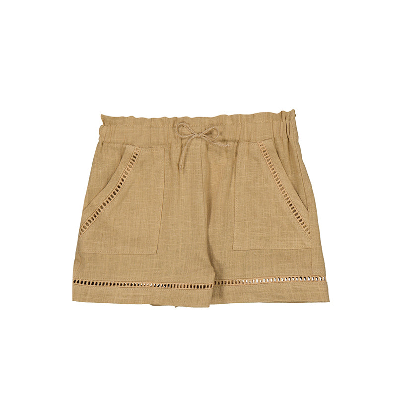 Caramel Linen shorts 1272