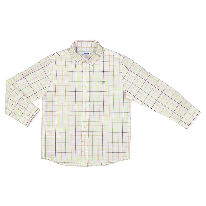 L/S Green Checked Shirt 3169